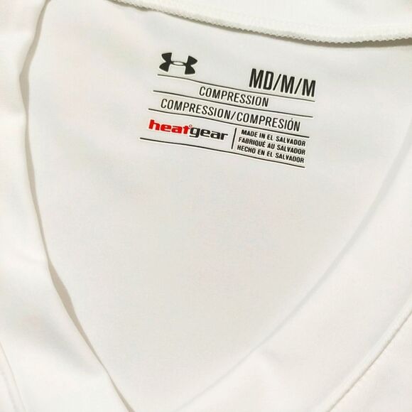 Under Armour Tactical Heat Gear White Compression Performance Shirt #6 - Picture 3 of 4
